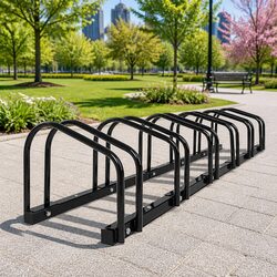 Reliable Freestanding Bike Rack for 6 Bicycles