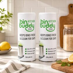 Citrus Powder 550g: Odour Neutraliser for Bins x2