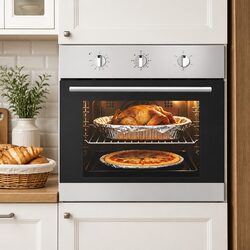 Efficient 60cm Built-in Wall Oven with 70L Capacity