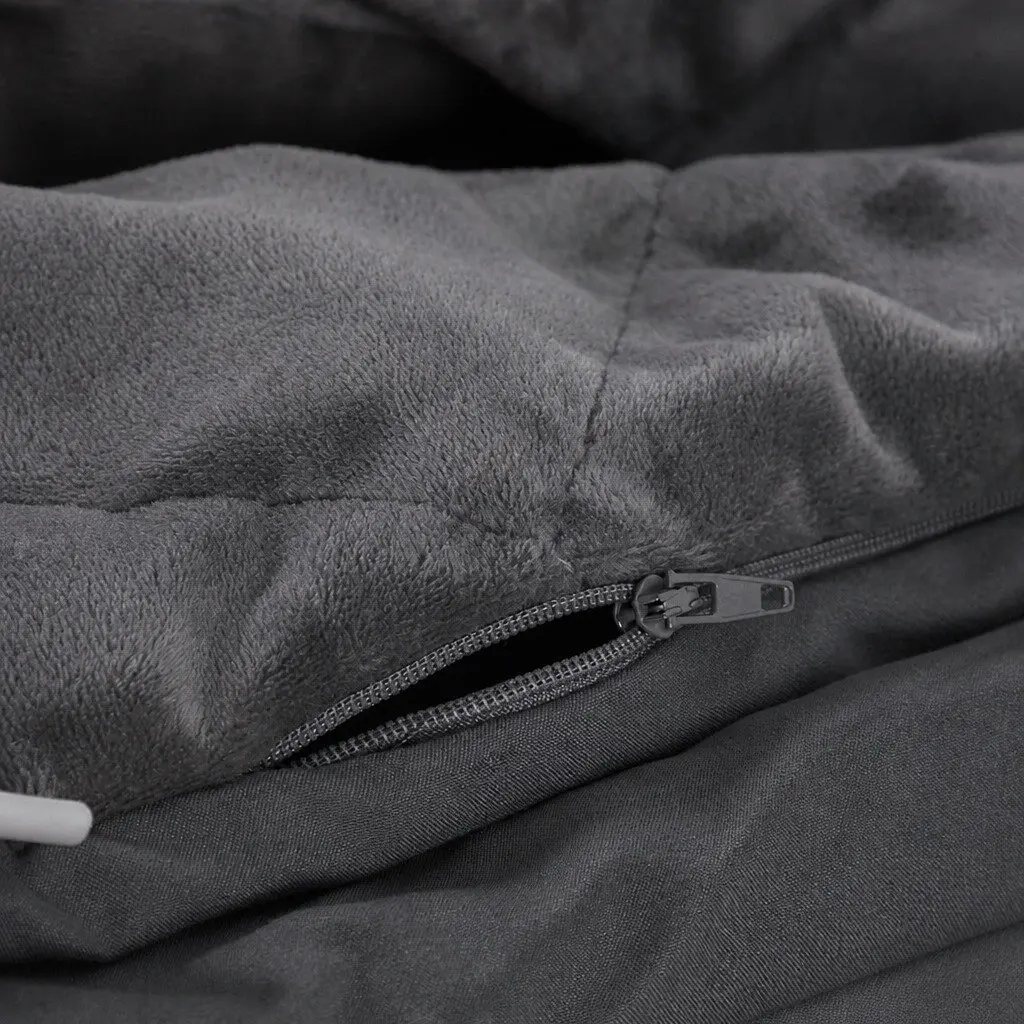Weighted Blanket Deep Sleep Anxiety Relief 9KG Double Size Grey Cotton