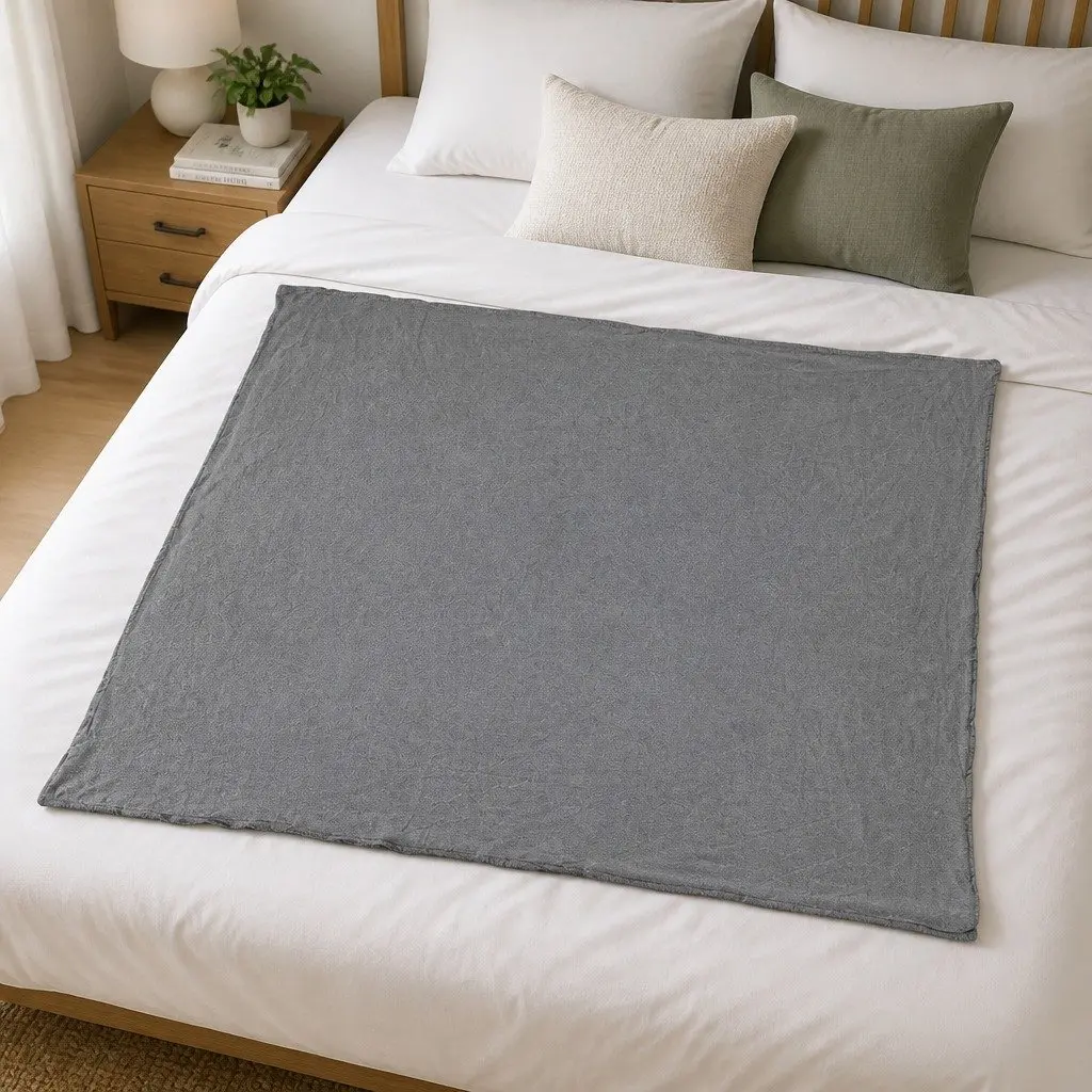 Cooling Blanket Summer Lightweight Breathable Double-Sided Grey Small