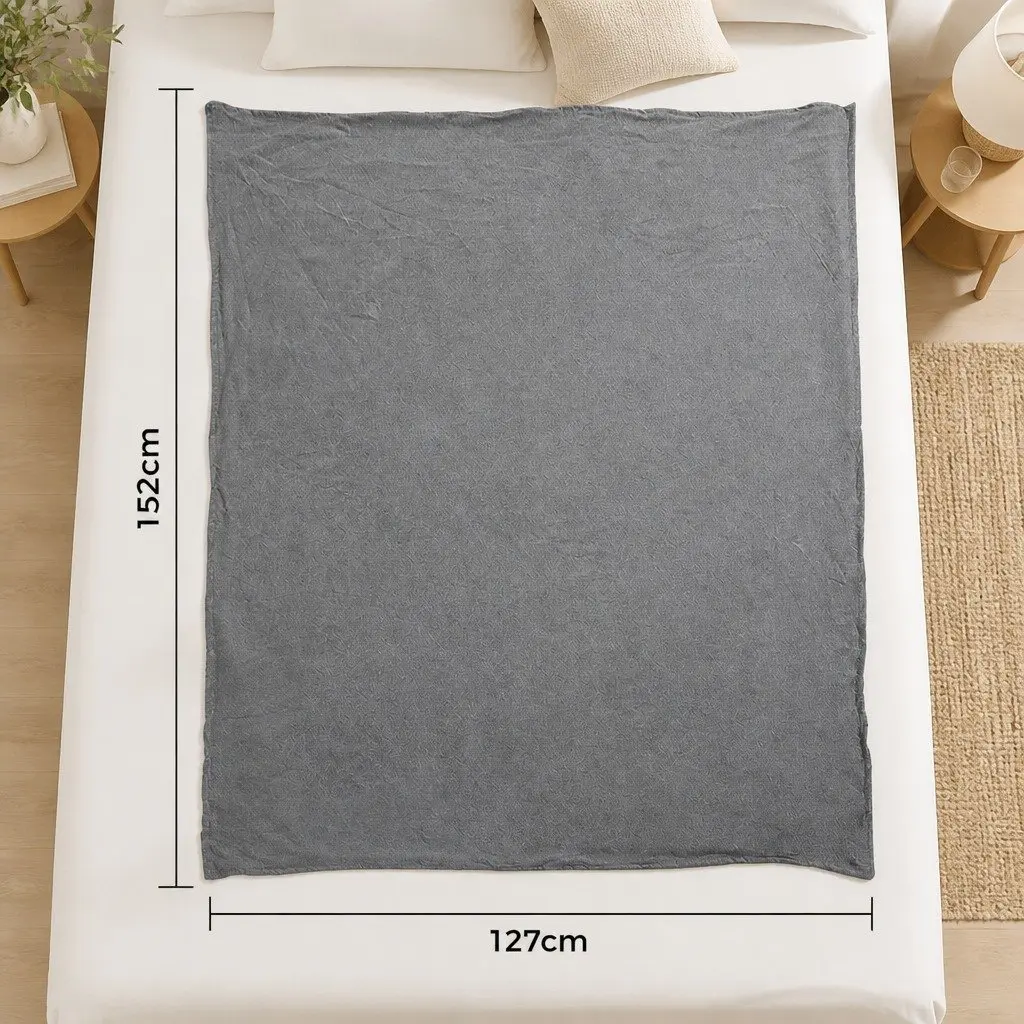 Cooling Blanket Summer Lightweight Breathable Double-Sided Grey Small