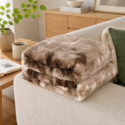 Warm and Cozy Tie-Dye Blanket, Brown - A Practical Addition