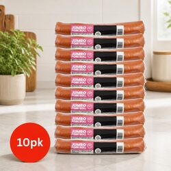Long-Lasting Jumbo Pork Rolls for Dogs - 10 Treats