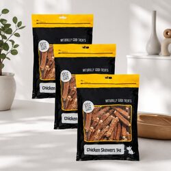 Wholesome Chicken Skewers Dog Treats 1kg x 3 Pack