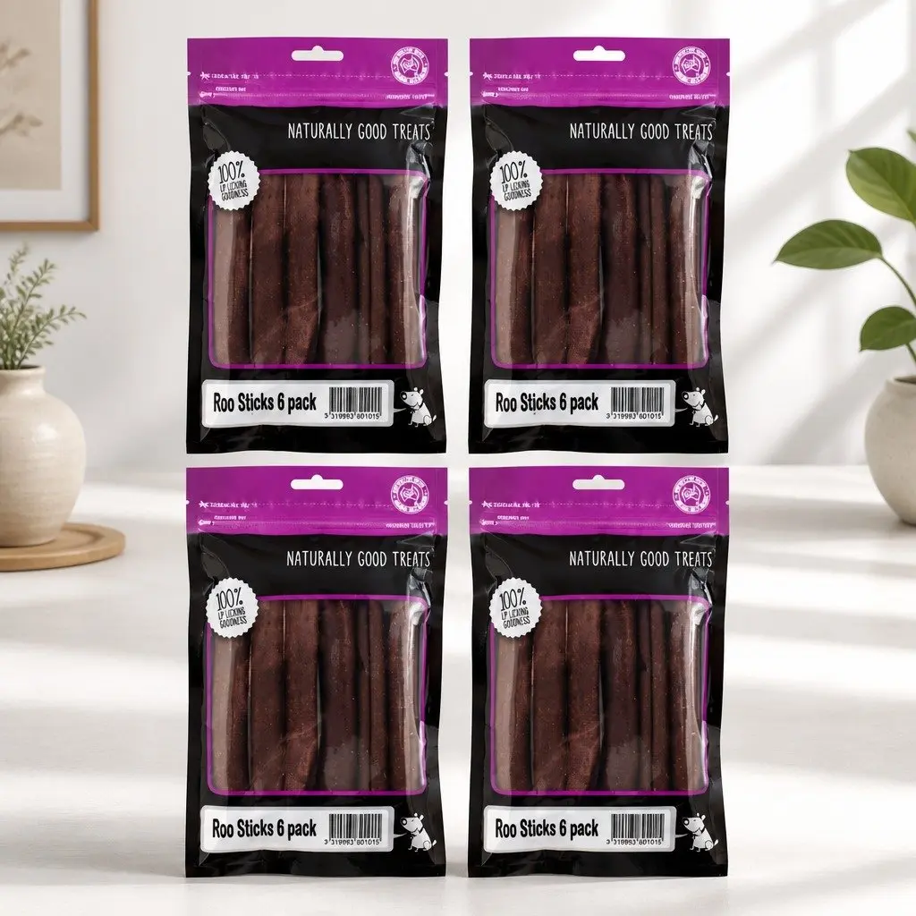 Kangaroo Meat Dog Treats Chewy Sticks High Protein Low Fat Natural Air Dried