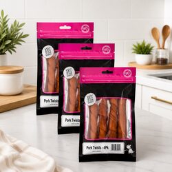 Natural Chewy Pork Twists Dog Treats - A Practical Choice
