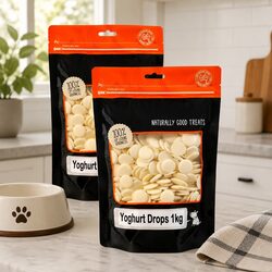 Nutritious Yoghurt Drops Training Treats for Dogs 1kg x 2 Pack