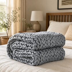 Comforting Chunky Weighted Blanket for Peaceful Sleep