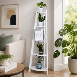 Warm and Reliable 5-Tier Corner Shelf for Kids' Rooms