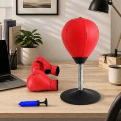Dependable Desktop Punching Bag Stand with Hand Pump