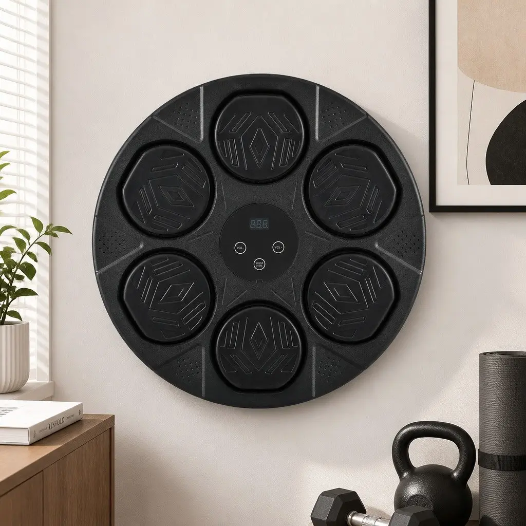 Wall-Mounted Electronic Boxing Machine Training LED Display Black 40cm