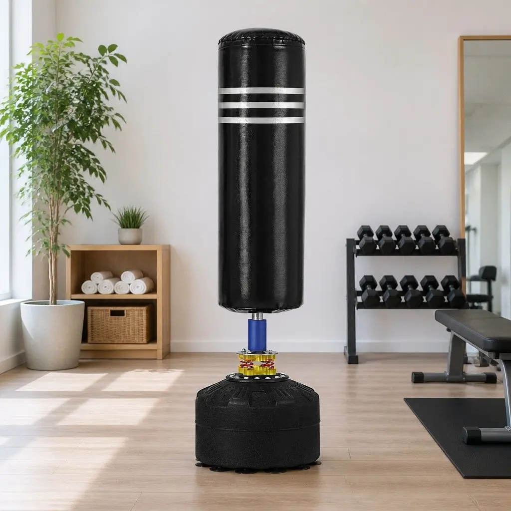 Boxing Punching Bag Stand Freestanding Equipment 175CM Black