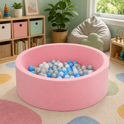 Comforting 90cm Kids Foam Ball Pit in Pink