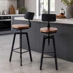 Reliable Bar Stool with Adjustable Height and Comfort