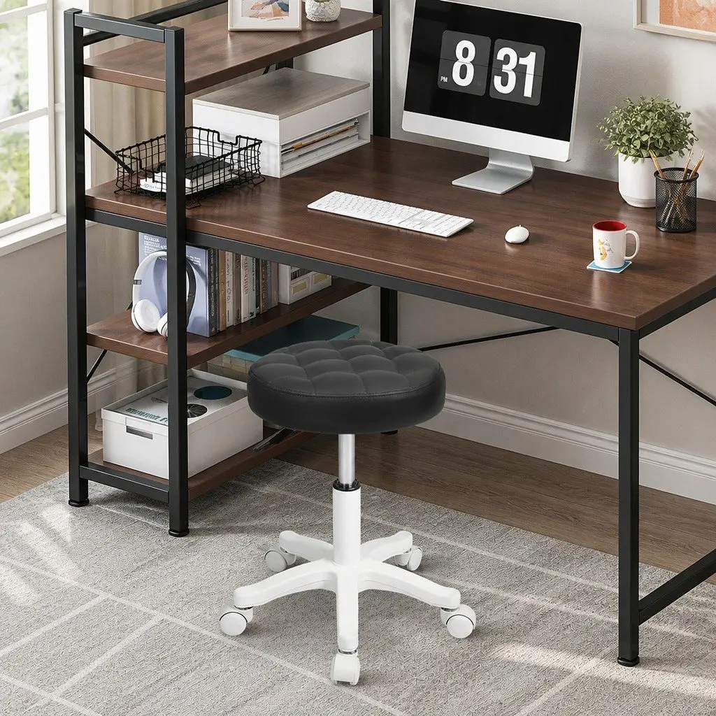 Rolling Bar Stool Swivel Chair with Wheels 360° Rotation Salon Spa Office Stool