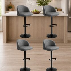 Reliable Bar Stools Set of 4 with Height Adjustment