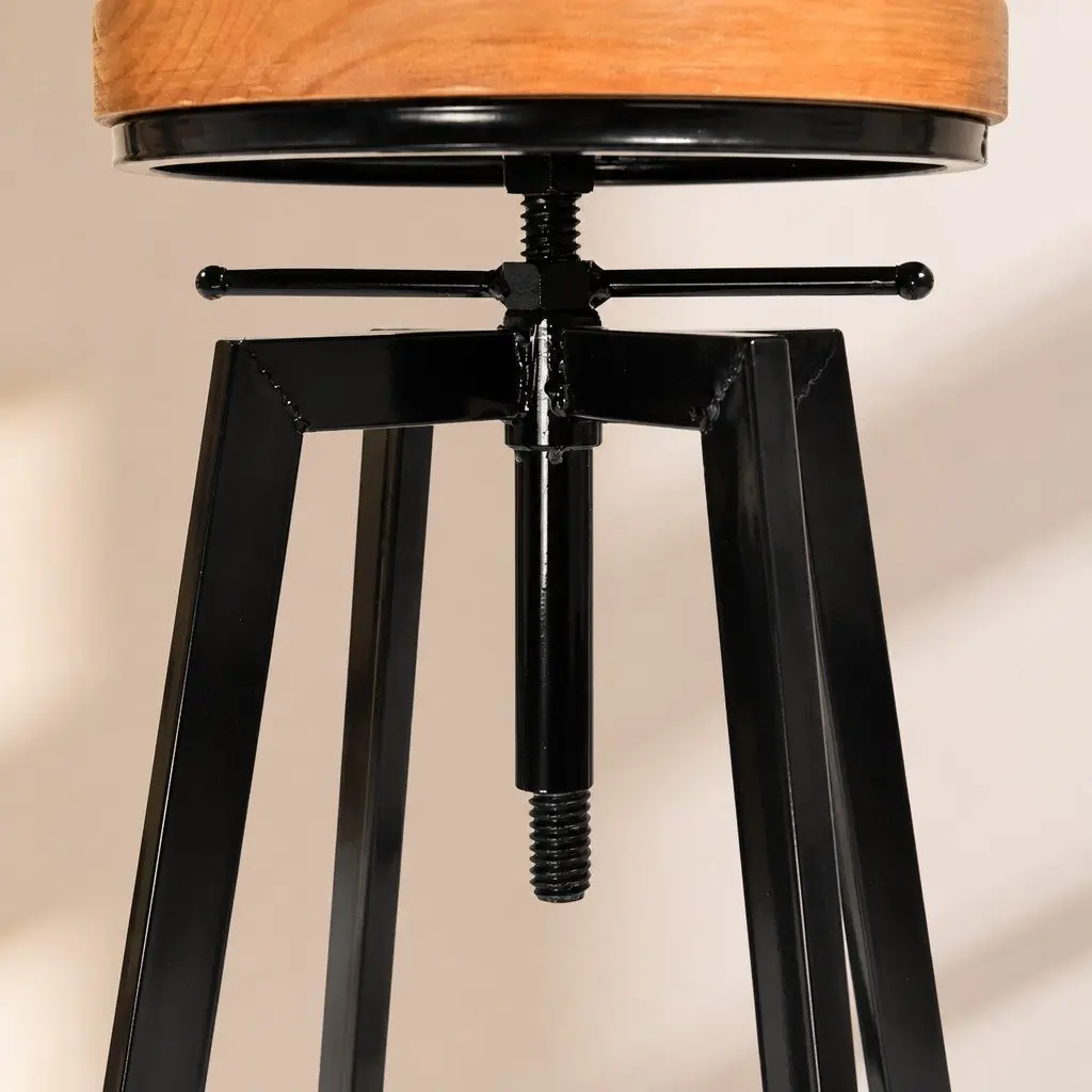 Bar Stools Industrial Kitchen Vintage Swivel Stool Adjustable Height Dining