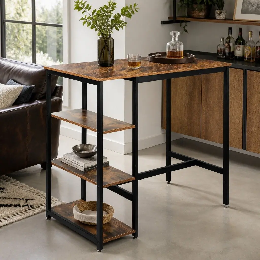 High Bar Table with Rustic Charm
