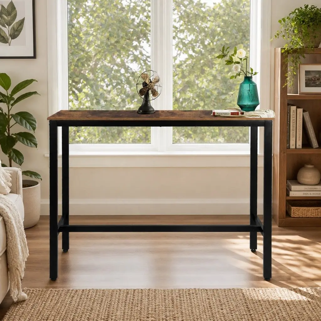 High Bar Table Industrial Design Retro Style Standing Desk Kitchen Dining