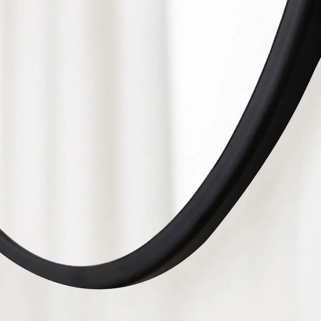 Round Wall Mirror Bathroom Makeup Vanity Black Large 50 60 70 80cm