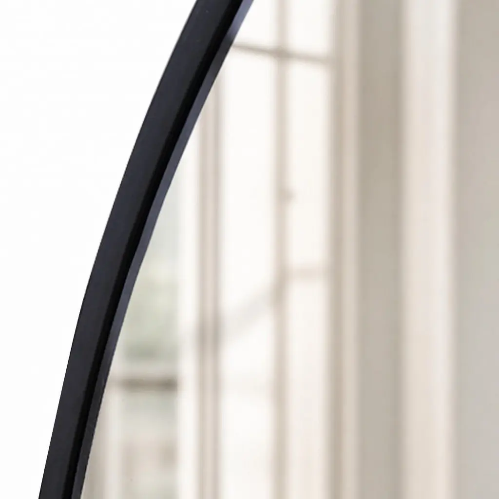 Round Wall Mirror Bathroom Makeup Vanity Black Large 50 60 70 80cm