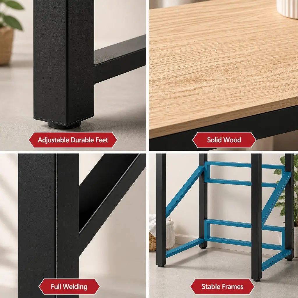 Over Washing Machine Rack Laundry Shelf Space Saver Storage 75cm Black