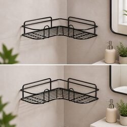 Practical Black L-Shaped Storage Rack for Your Home