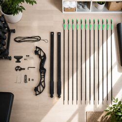 Recurve Bow Arrow Set 55lbs Takedown Archery Hunting Beginner Green