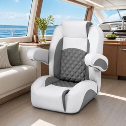 Practical and Reliable Dark Grey Reclining Boat Seat