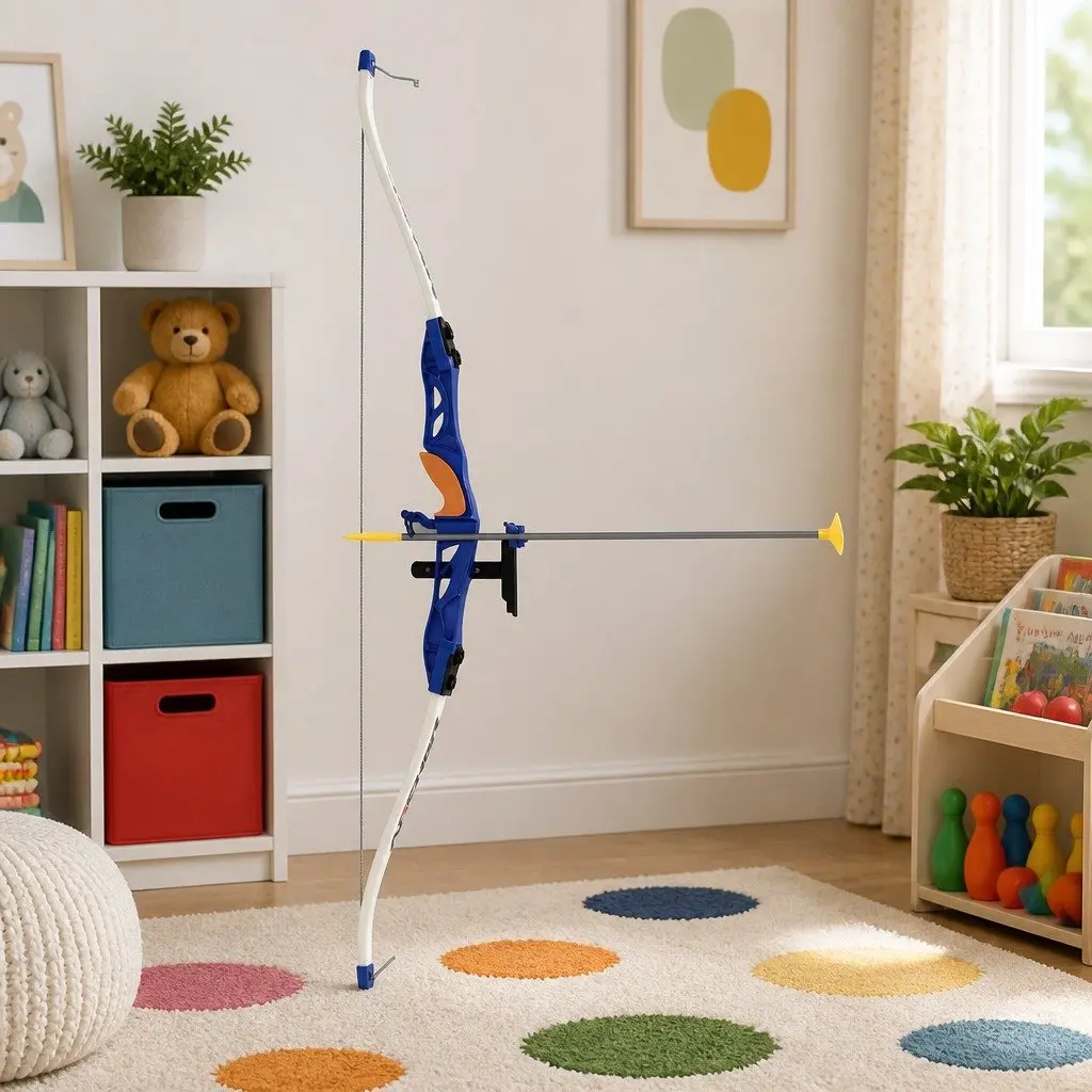 Kids Bow and Arrow Set Toy Archery Standing Target Blue