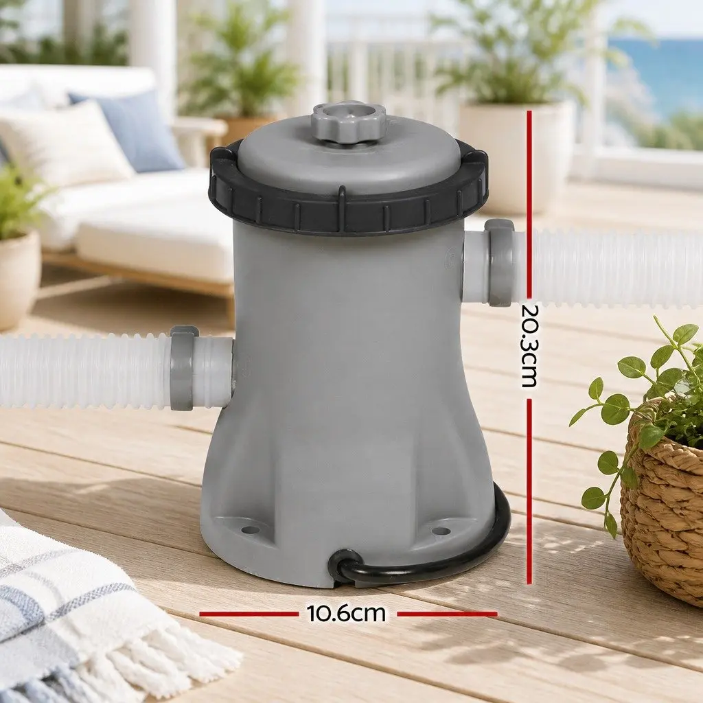 Pool Filter Pump 330GPH Above-Ground Swimming Pool Cleaner System 1249L/H