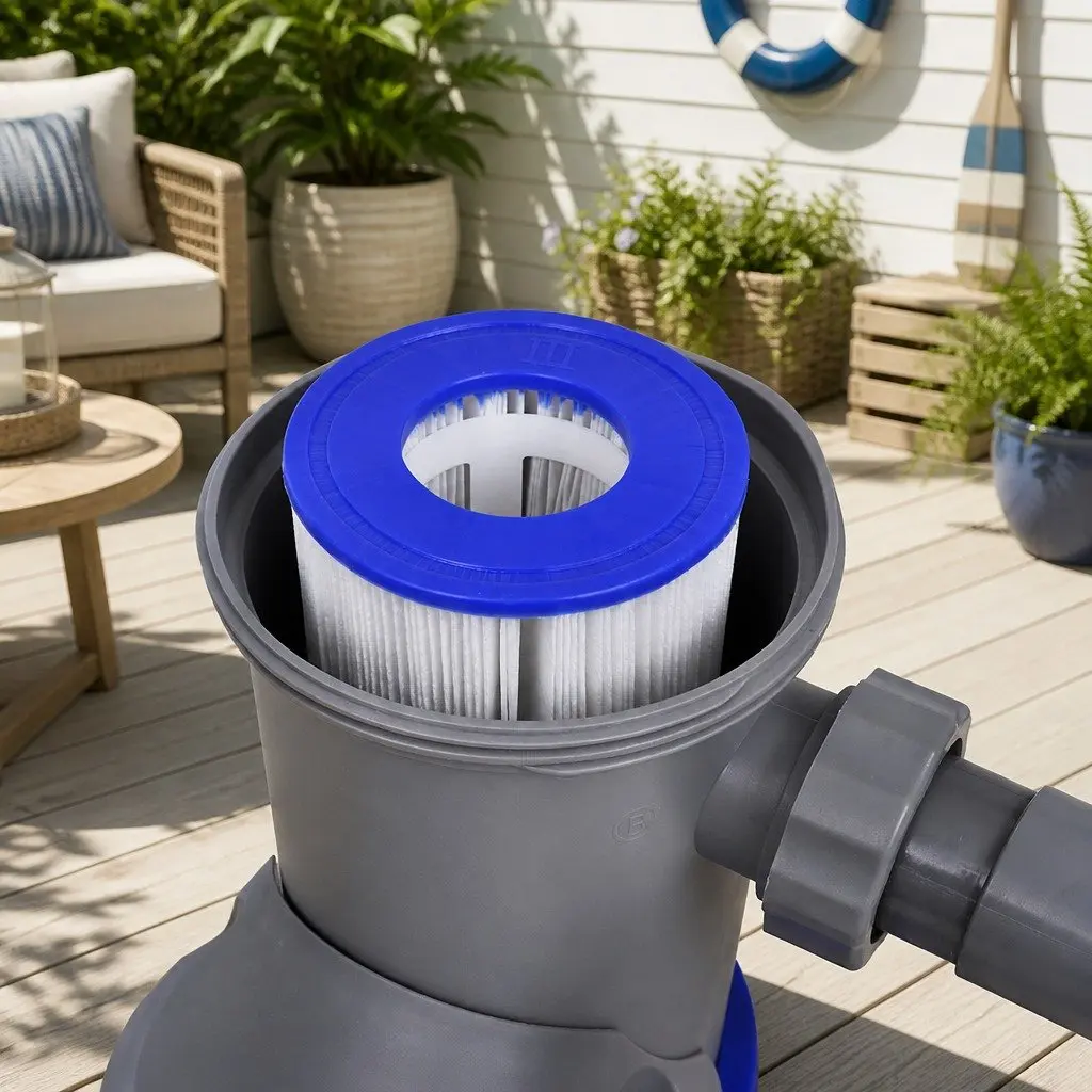 Above Ground Swimming Pool Pump 1500GPH Water Filtration Cartridge System