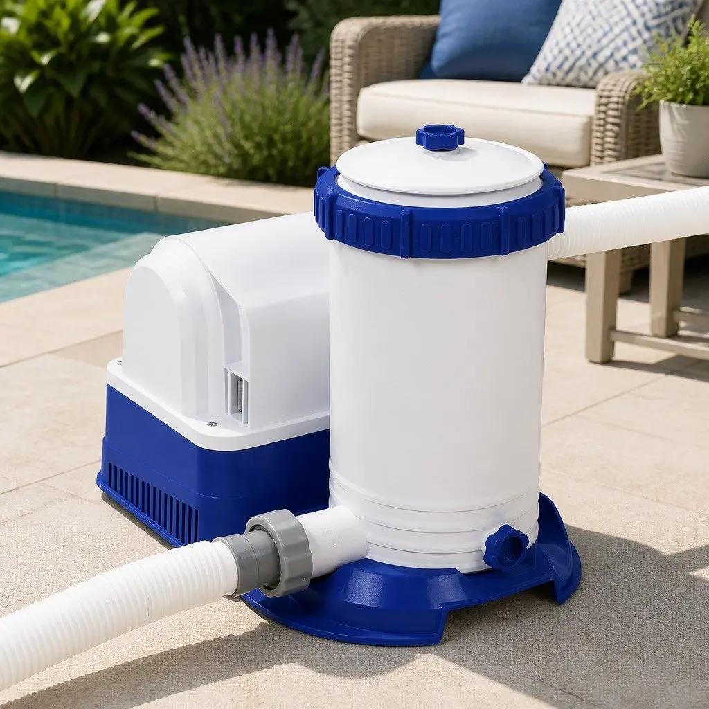 Pool Filter Pump 2500GPH Water Cleaner System for Above Ground Swimming Pools 42 x 30 x 37 cm