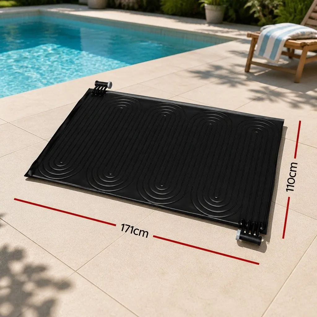 Solar Pool Heater Pad Water Warmer 110x171cm Black