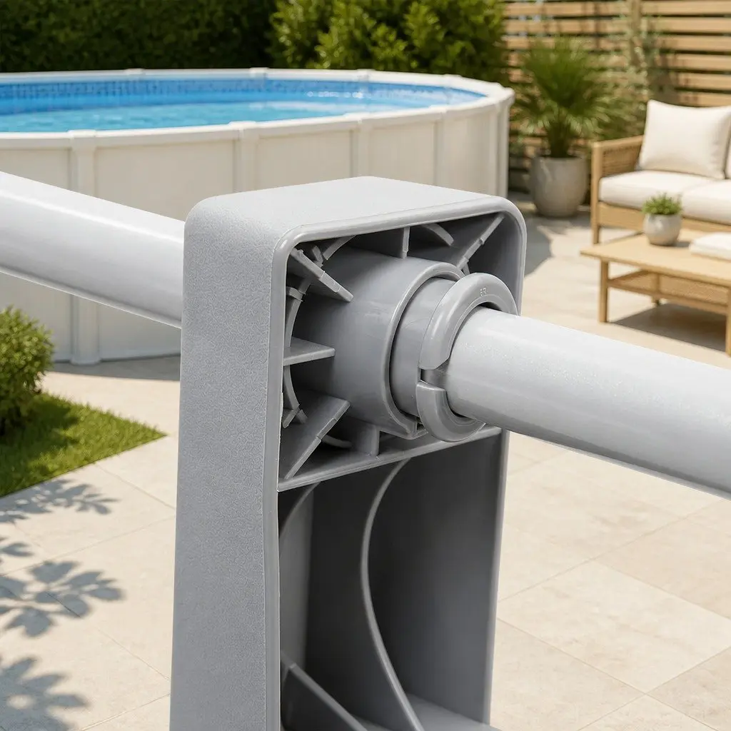 Pool Ladder Above Ground Swimming Pools 84cm Grey 2 Step Removable Non-Slip Steps