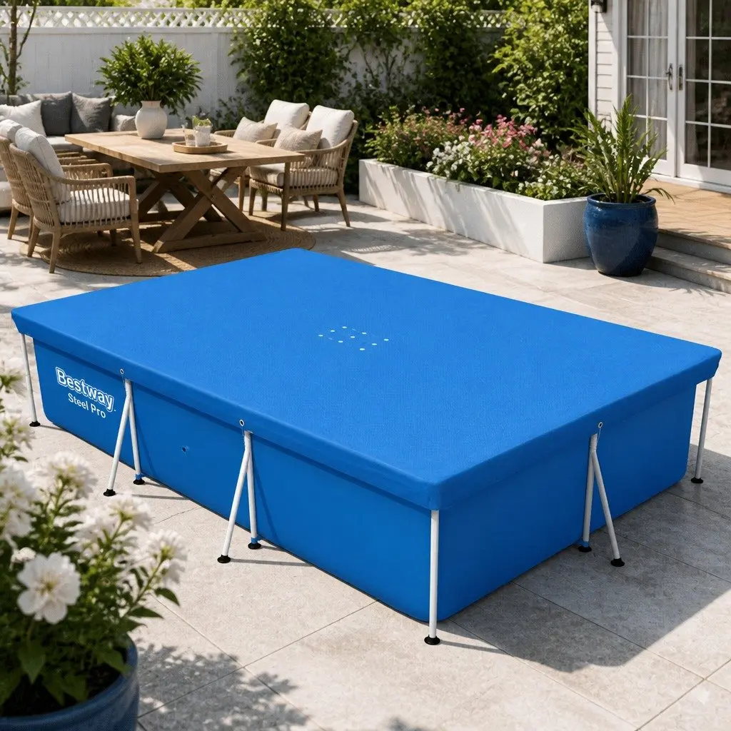 Pool Cover Protective for 3x2.01m Above Ground Swimming Pools Multicolour PE