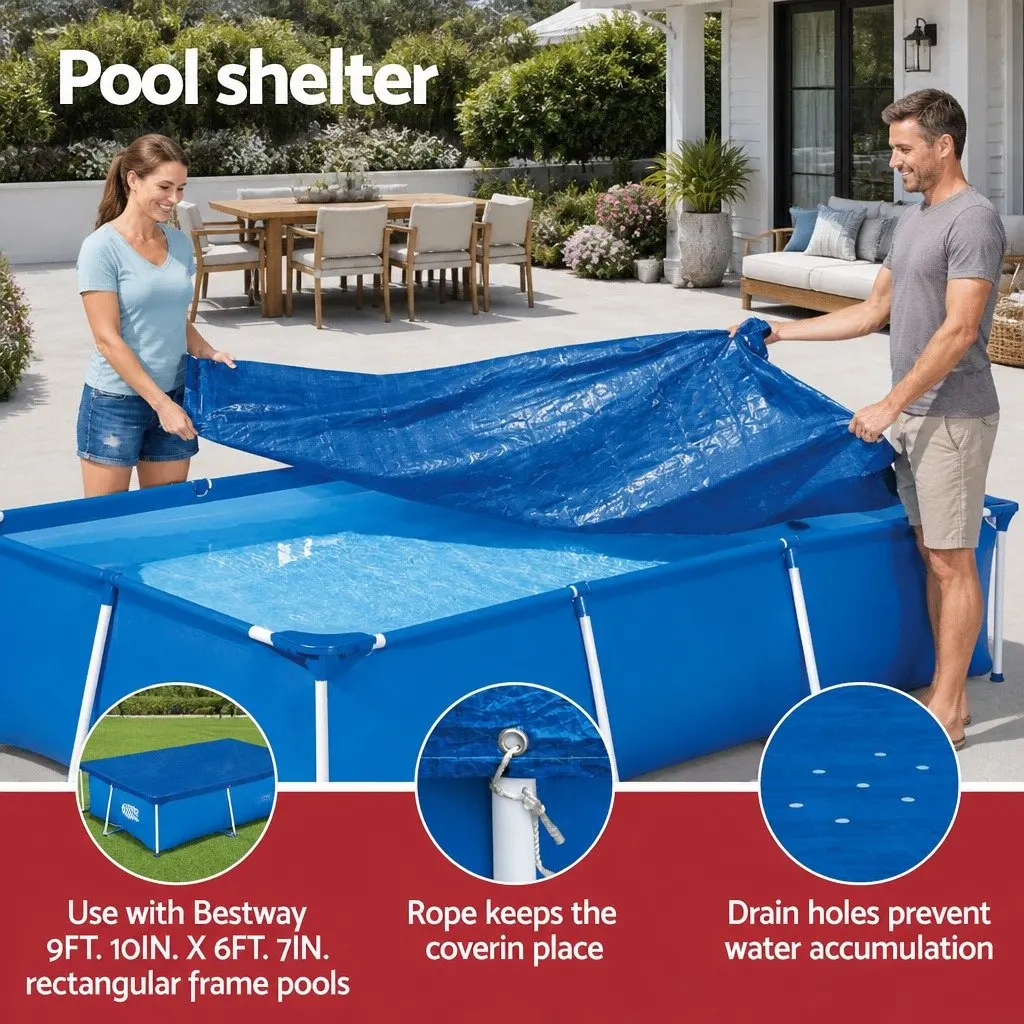 Pool Cover Protective for 3x2.01m Above Ground Swimming Pools Multicolour PE