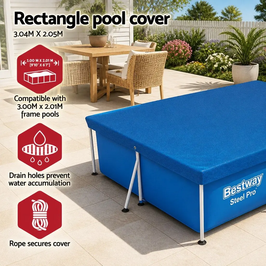 Pool Cover Protective for 3x2.01m Above Ground Swimming Pools Multicolour PE