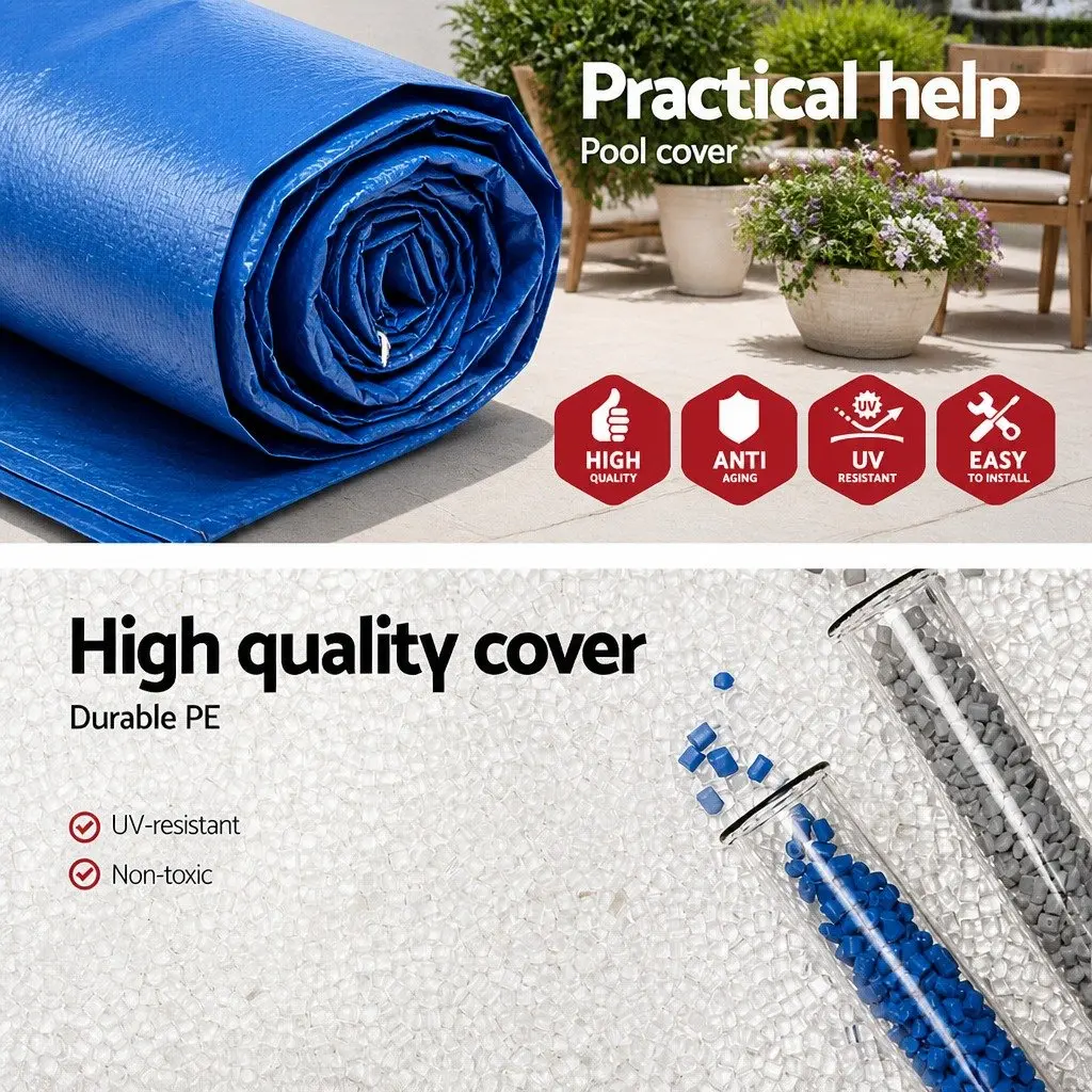 Pool Cover Protective for 3x2.01m Above Ground Swimming Pools Multicolour PE