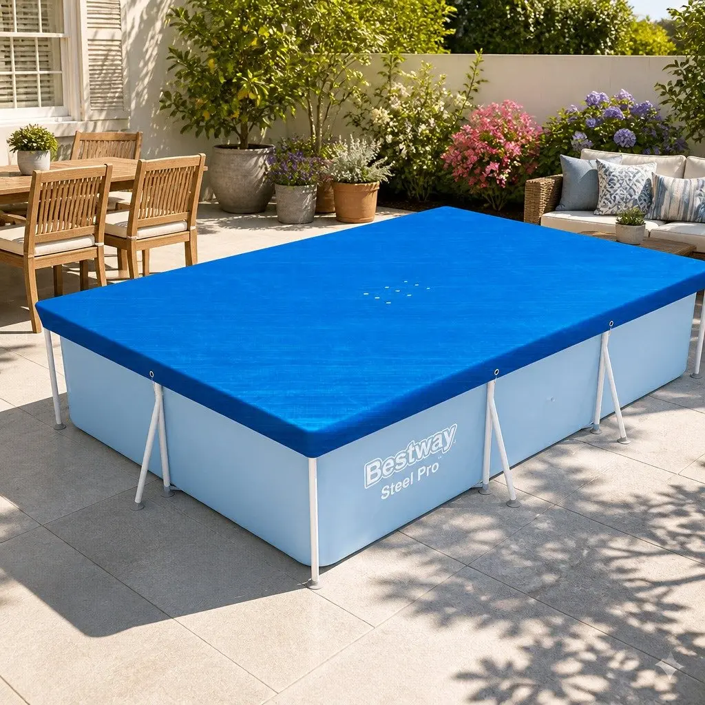 Pool Cover Protective for 3x2.01m Above Ground Swimming Pools Multicolour PE