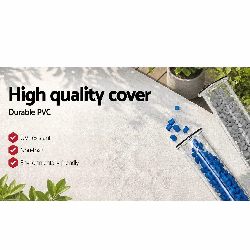 Round Pool Cover UV-Resistant 3.7m Diameter Black PVC Blanket with Drainage Holes