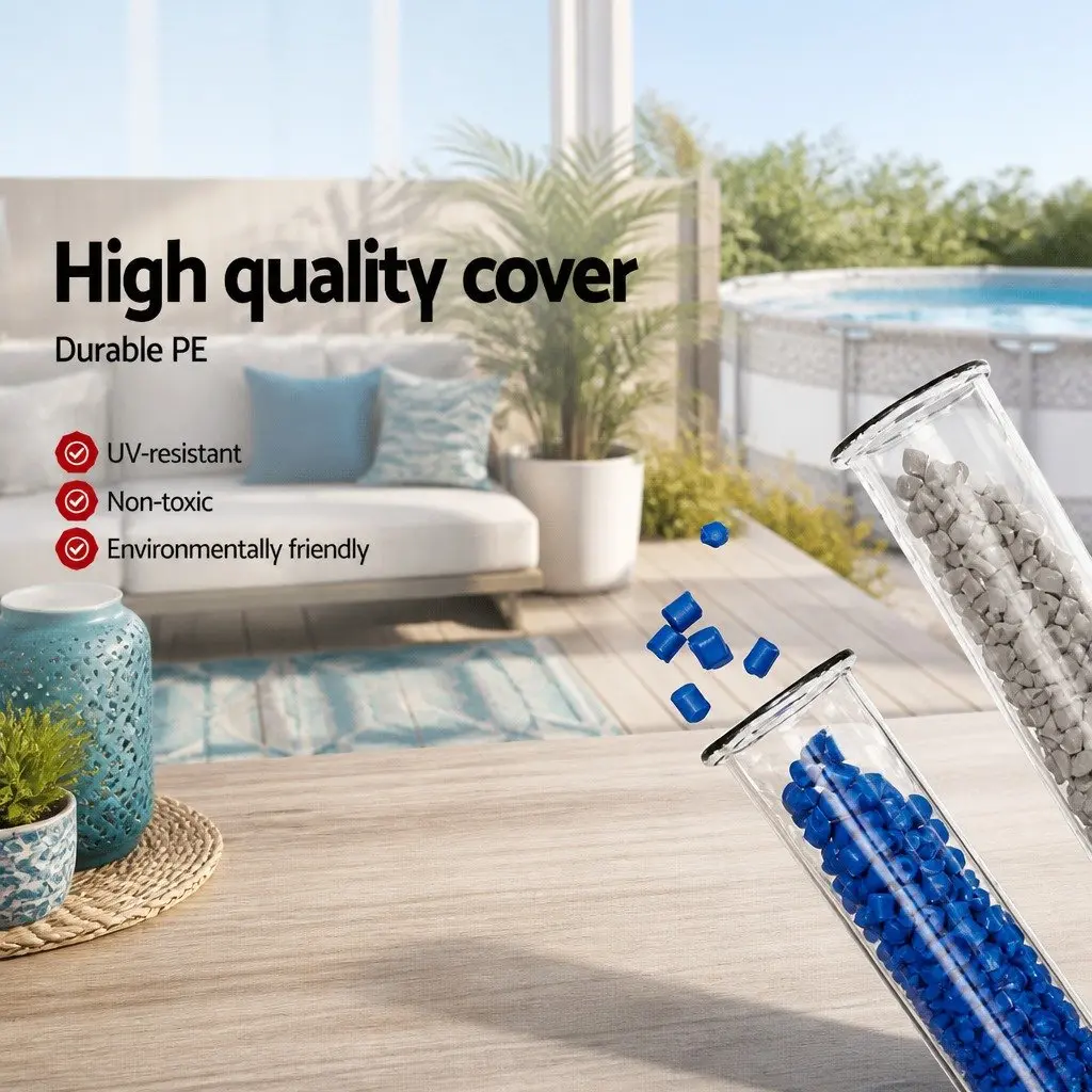 Pool Cover for Above Ground Swimming Pool 4M x 2.11M Blue PE Blanket with Rope