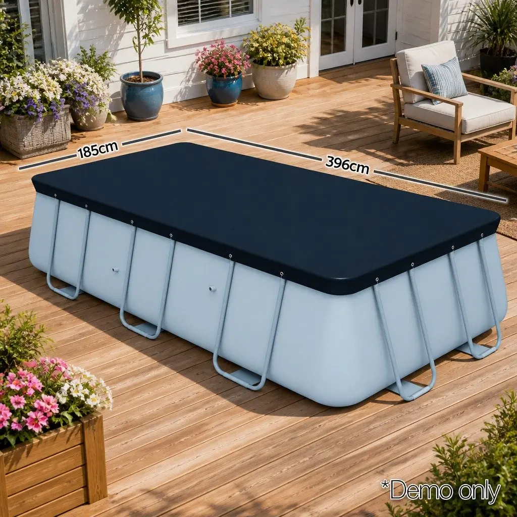 Swimming Pool Cover Multicolour PVC Blanket 412x201cm Above Ground Debris Protection