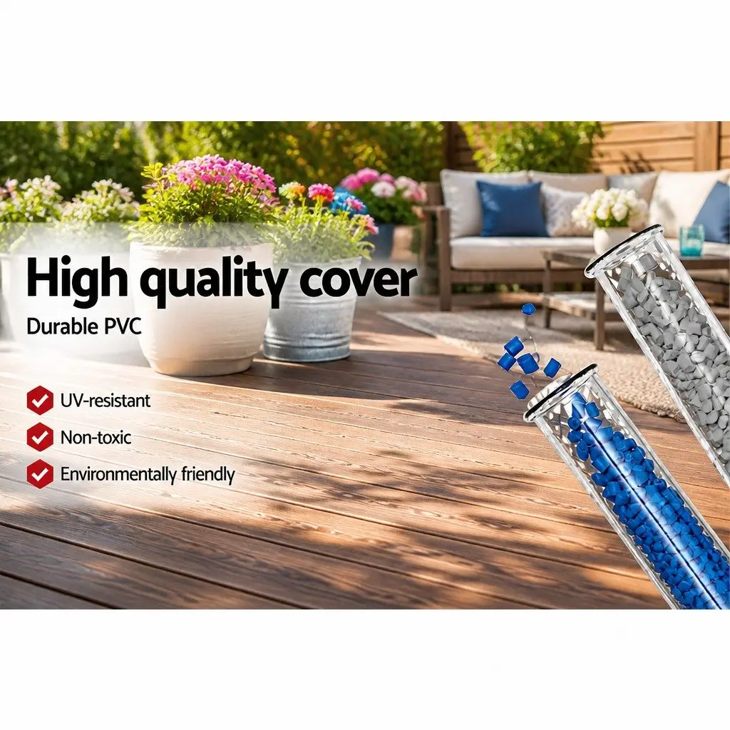 Swimming Pool Cover Multicolour PVC Blanket 412x201cm Above Ground Debris Protection