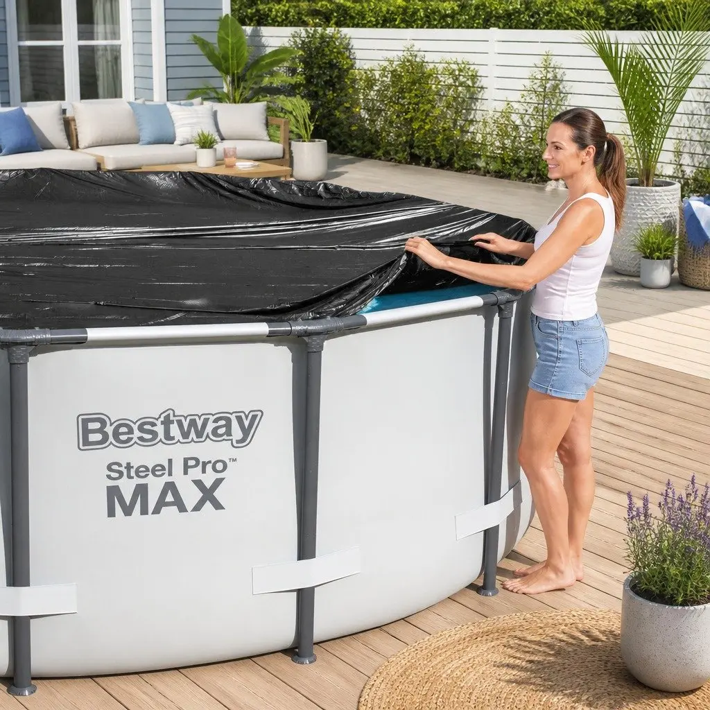 Pool Cover Round 3.05m Above Ground Swimming Pool PVC Multicolour