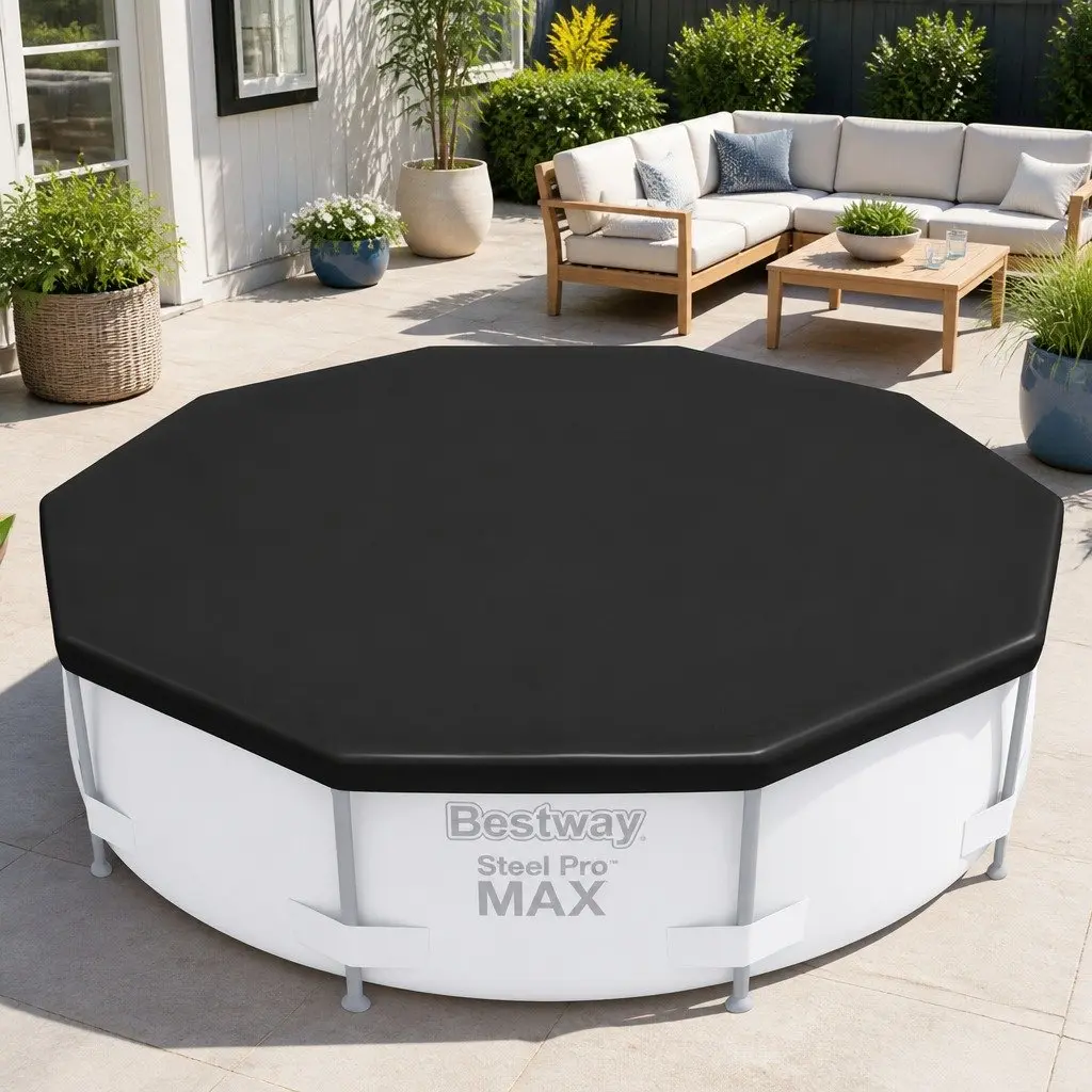 Pool Cover Round 3.05m Above Ground Swimming Pool PVC Multicolour
