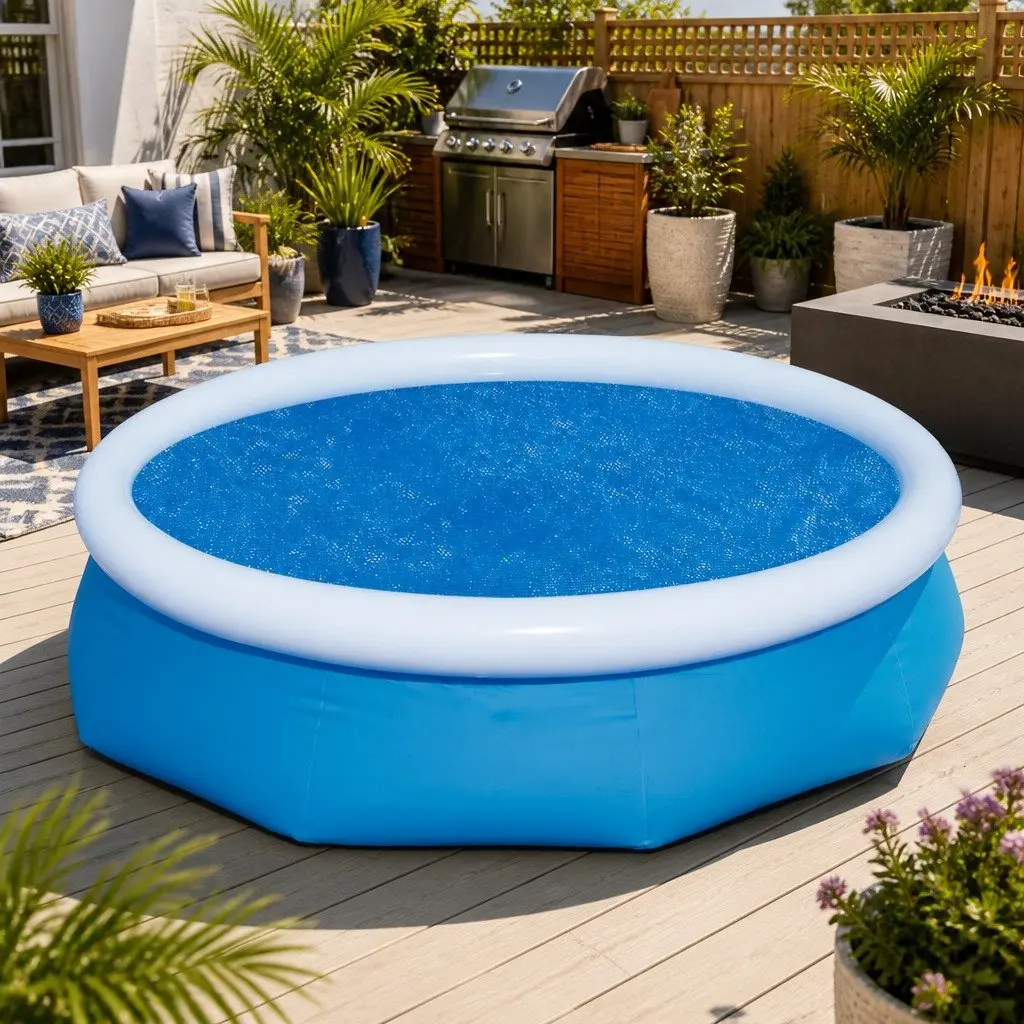 Pool Cover UV-Resistant Solar Heat Retention Blue 3.05m Round