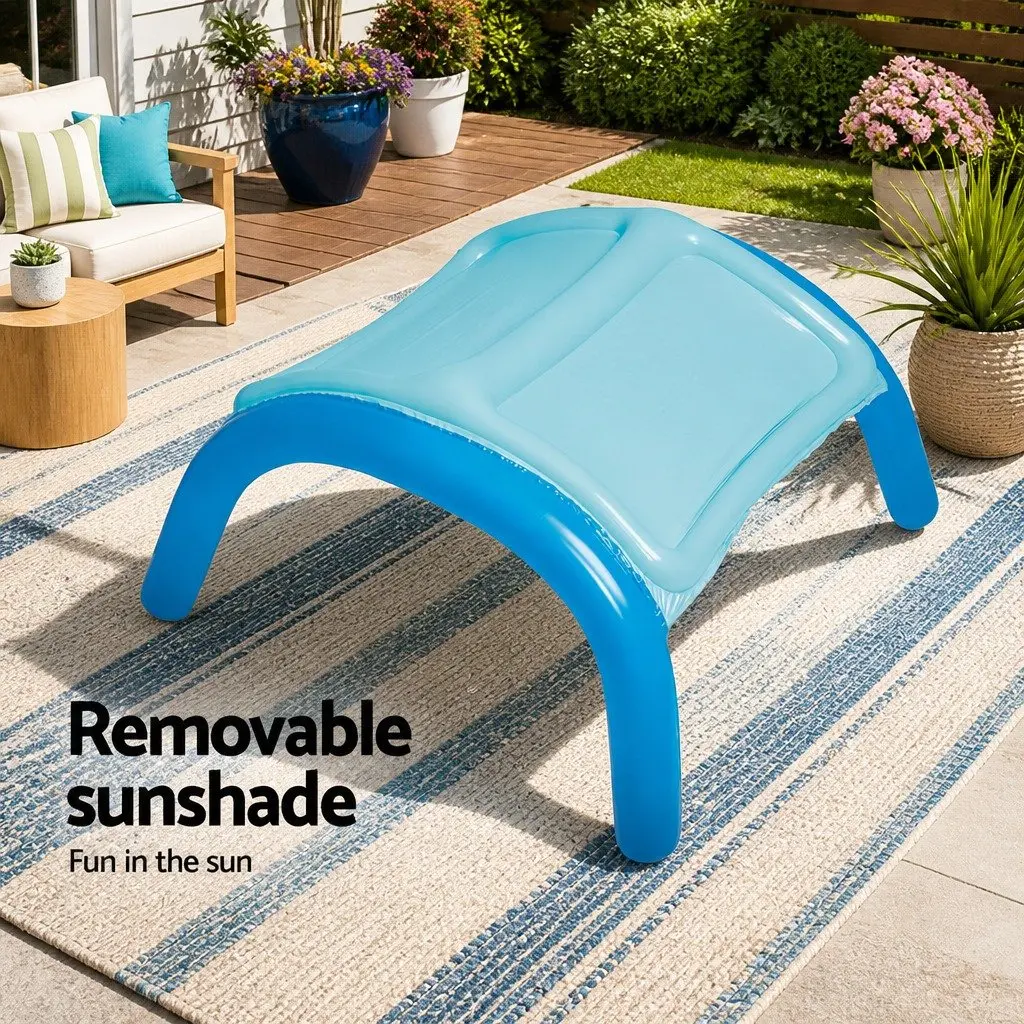 Kids Inflatable Swimming Pool 140x140x114cm Canopy Play Pools Outdoor Garden