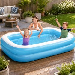 Inflatable Kids Above Ground Pool: Value and Practicality 262x175x51cm